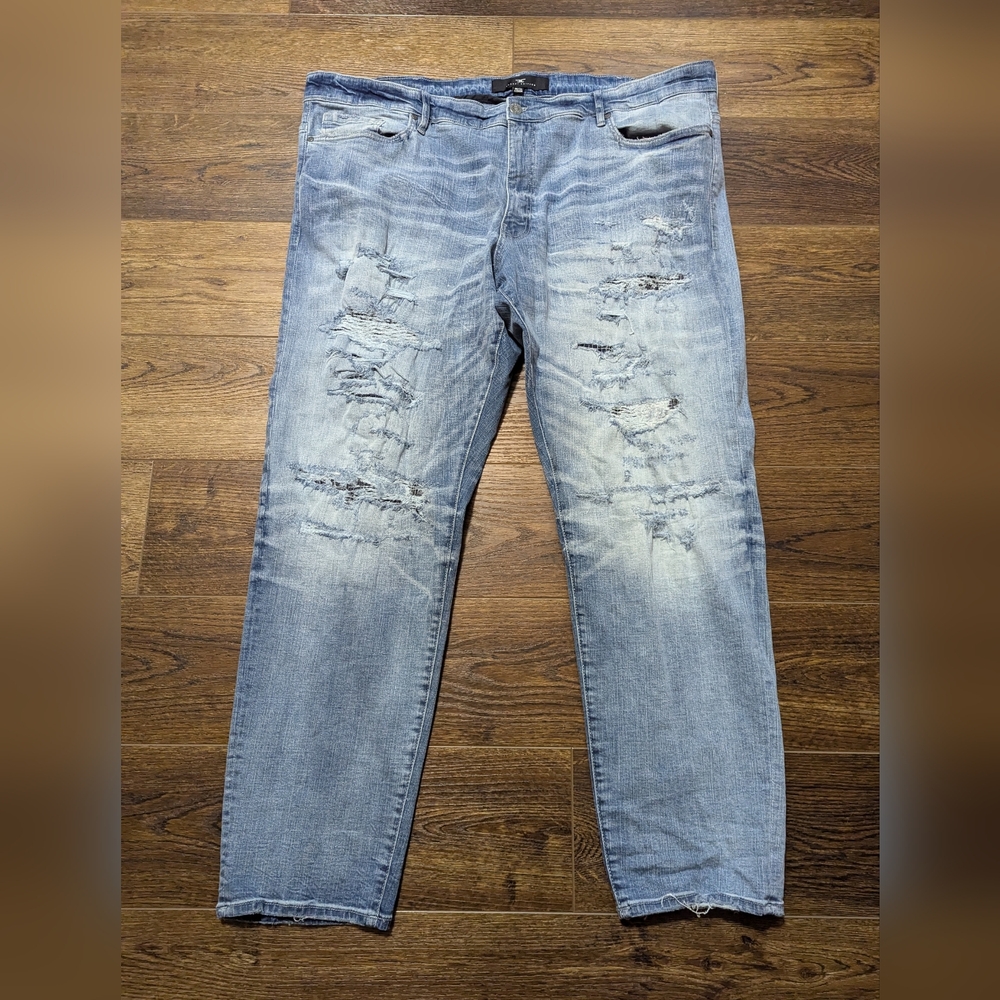 Distressed Light Blue Men's Jeans